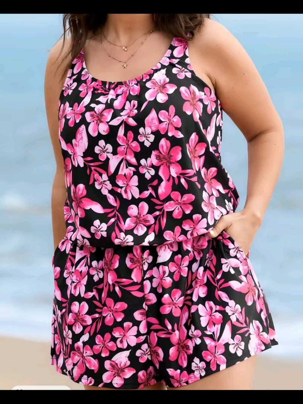 One-Piece Swim Romper